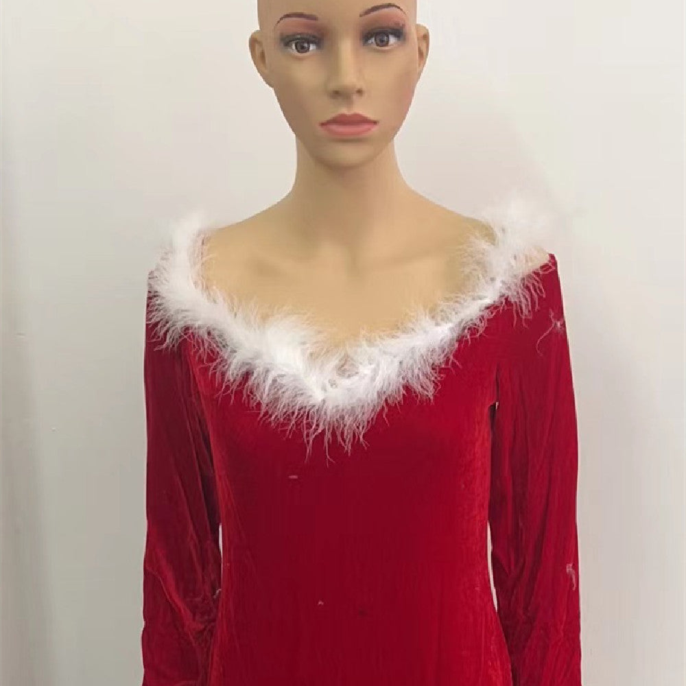 Red Christmas Girl Outfit Dress