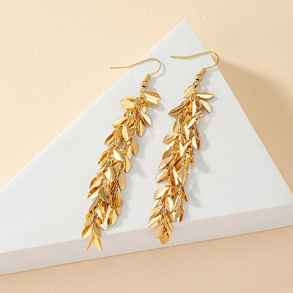 Leaf-Shaped Luxury Earring