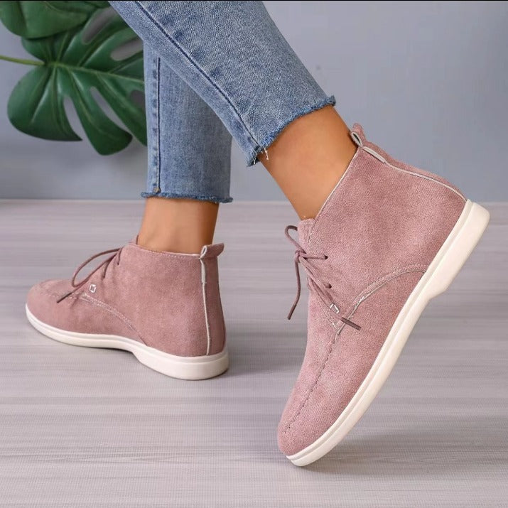 Flat Ankle Boots Lace-up Single-layer Ankle Boots Versatile Casual