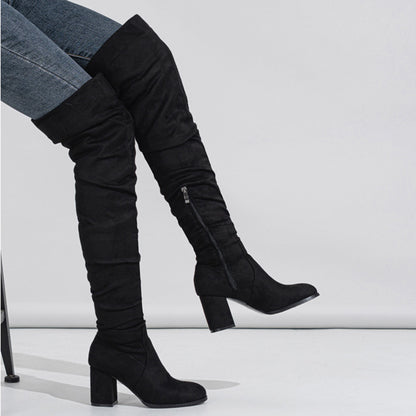 Women's Boots High-heeled Elastic Long Boots Over The Knee Boots