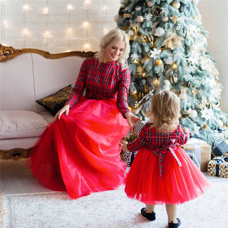 Christmas parent-child dress