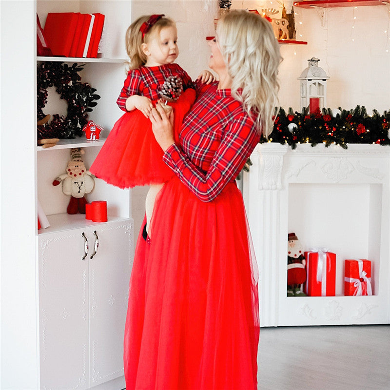 Christmas parent-child dress