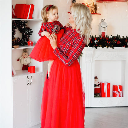 Christmas parent-child dress