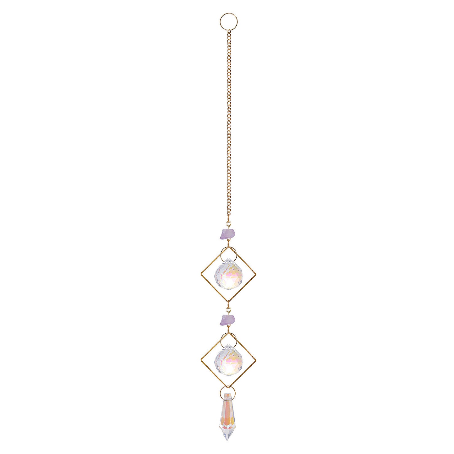 Purple Gravel DIY Crystal Hanging Piece Pendant Lighting