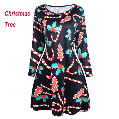 Christmas print dress