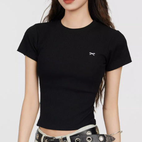 American-style Black Shoulder Short Sleeve