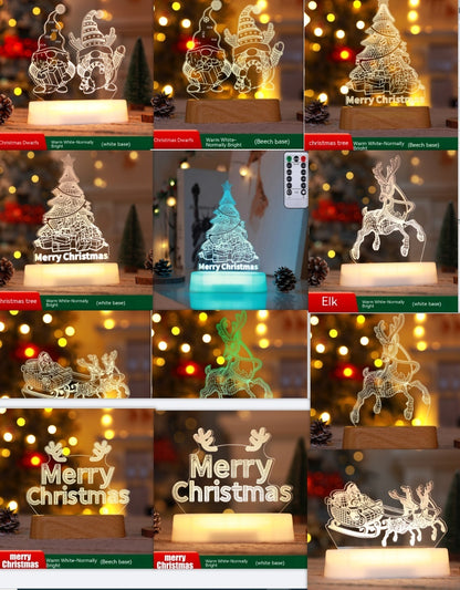 Christmas Decoration 3D Lamp Night Lights