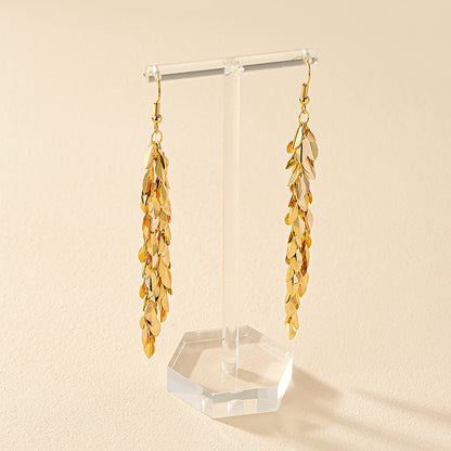 Leaf-Shaped Luxury Earring