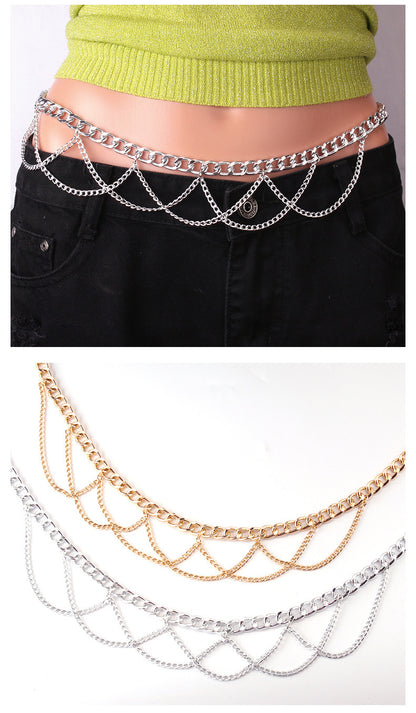 Hip Hop Punk Fashion Metal Chain Waist Chain