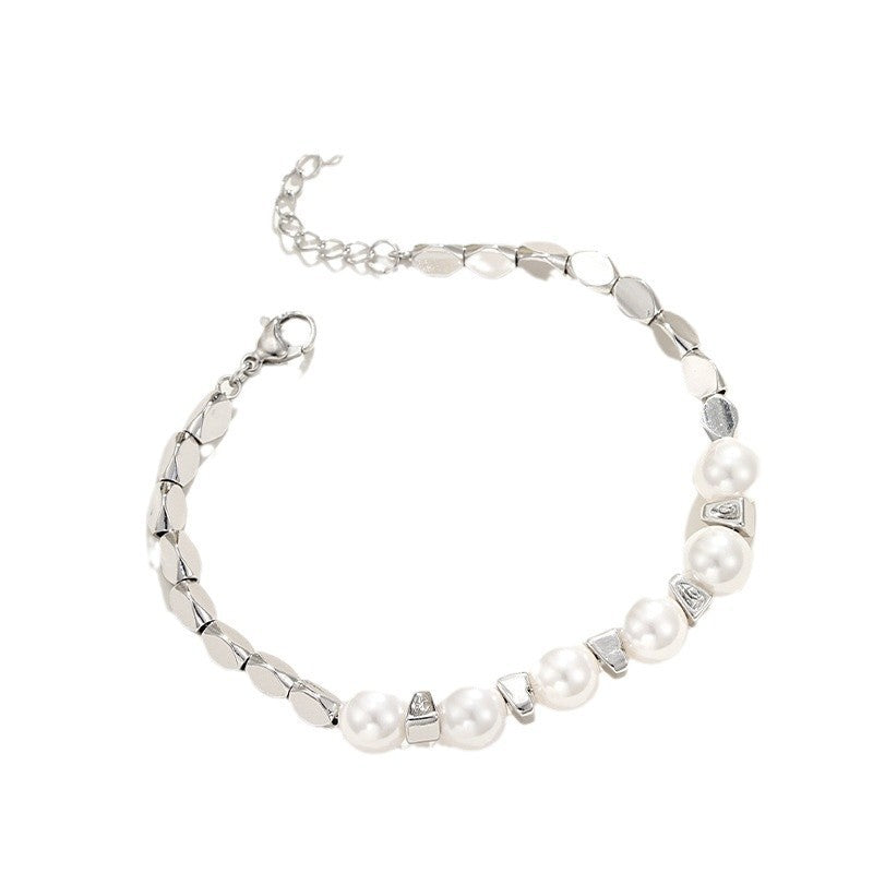 Women's French-style Artificial Pearl Bracelet