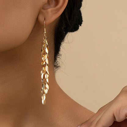 Leaf-Shaped Luxury Earring