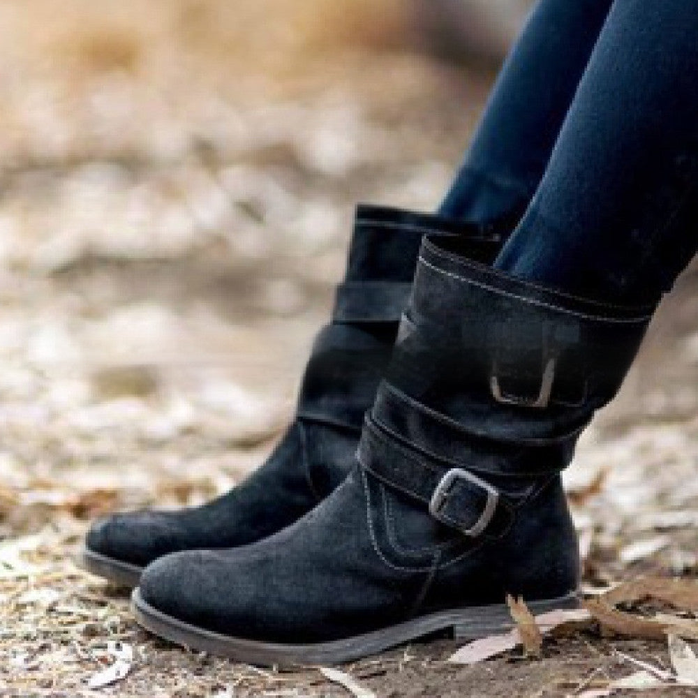 Fashion Autumn New Women's Mid Boots