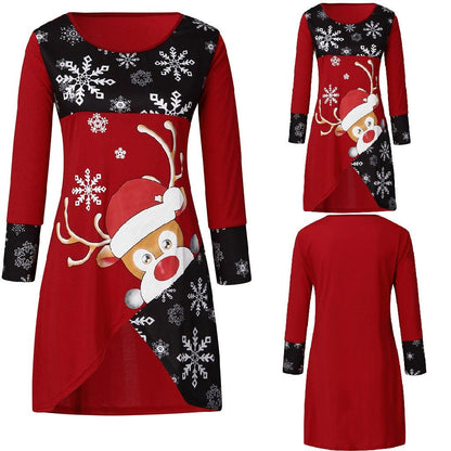 Christmas print dress