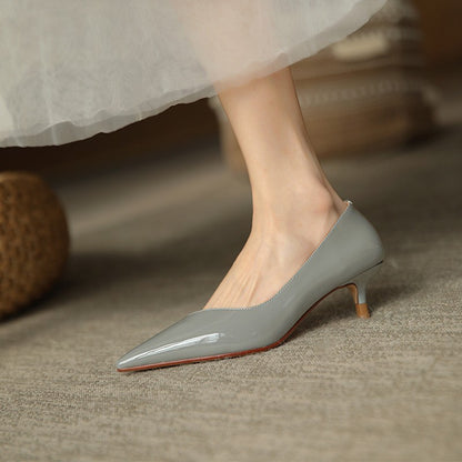 Pointed Toe Nude Color Shoes Women's All-matching Graceful Stiletto Heels