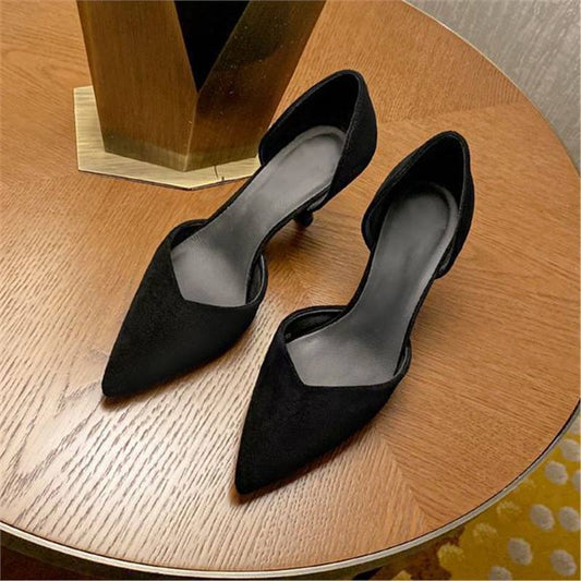 New Stiletto Heel Pointed Black High Heels