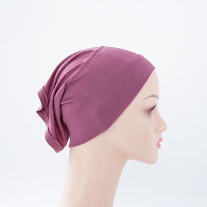 Modal Mercerized Cotton Multicolor Bottoming Hood Jersey Stretch Pile Cap