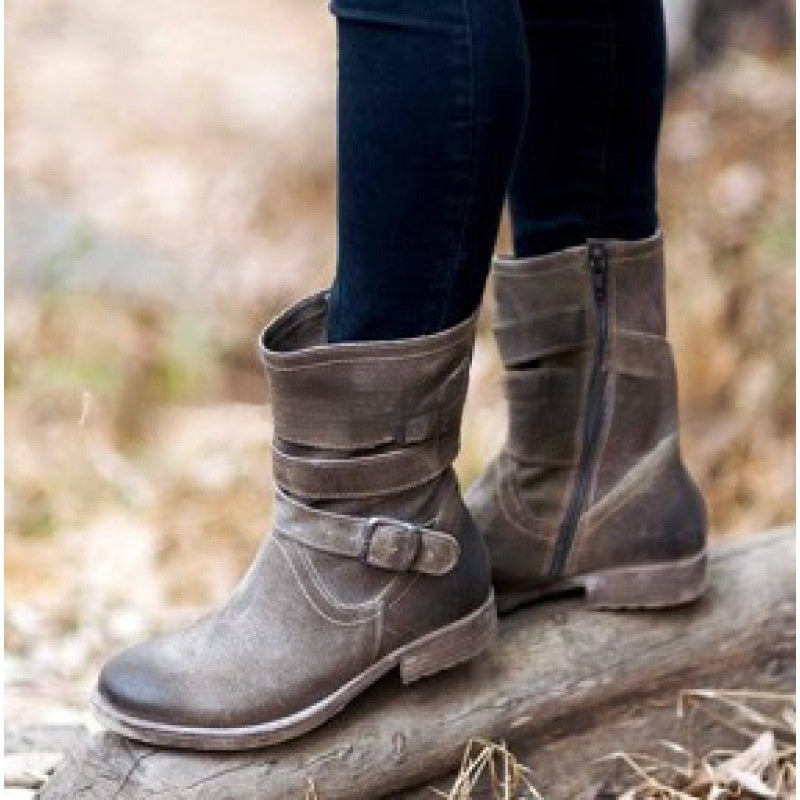 Fashion Autumn New Women's Mid Boots