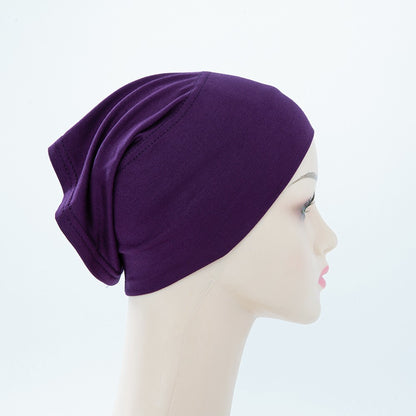 Modal Mercerized Cotton Multicolor Bottoming Hood Jersey Stretch Pile Cap