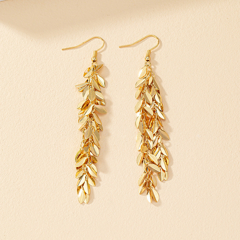 Leaf-Shaped Luxury Earring