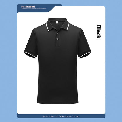 Simple Casual Stand Up Collar Quick Drying Short Sleeved Shirt