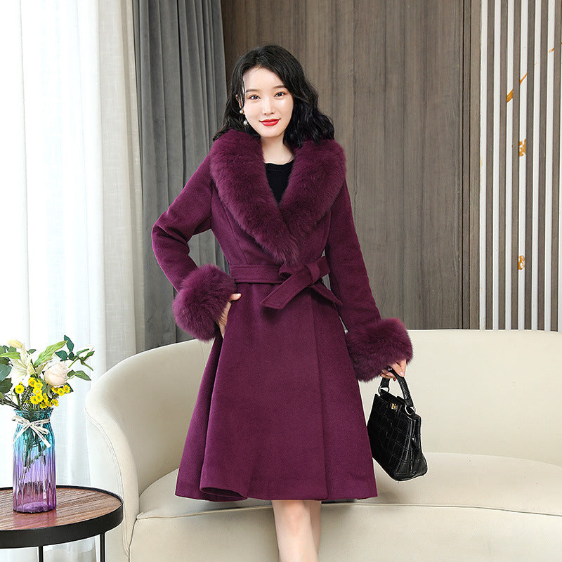 Double-sided Woolen Coat Women's Korean-style Thickened