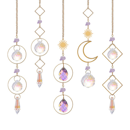 Purple Gravel DIY Crystal Hanging Piece Pendant Lighting