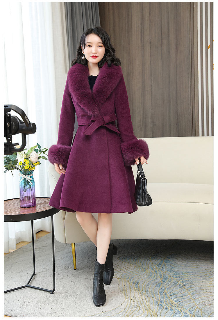 Double-sided Woolen Coat Women's Korean-style Thickened