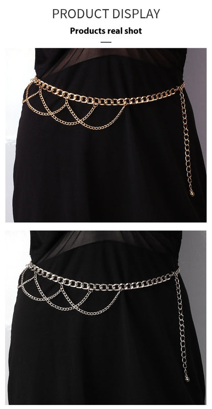 Hip Hop Punk Fashion Metal Chain Waist Chain