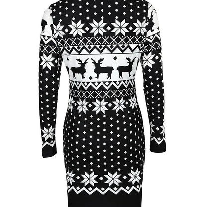 Women's Popular Black Christmas Dress