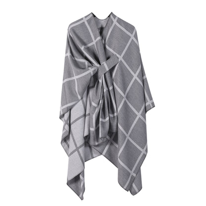 Women's Fashion Gingham Check Warm Scarf