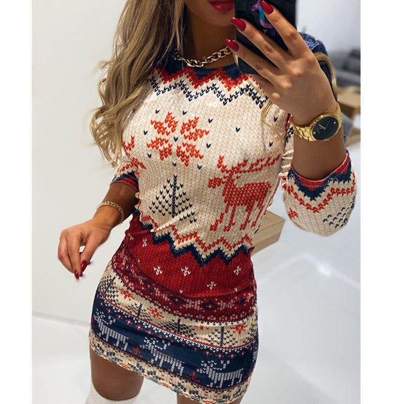 Explosive Fashionable Christmas Slim Dress