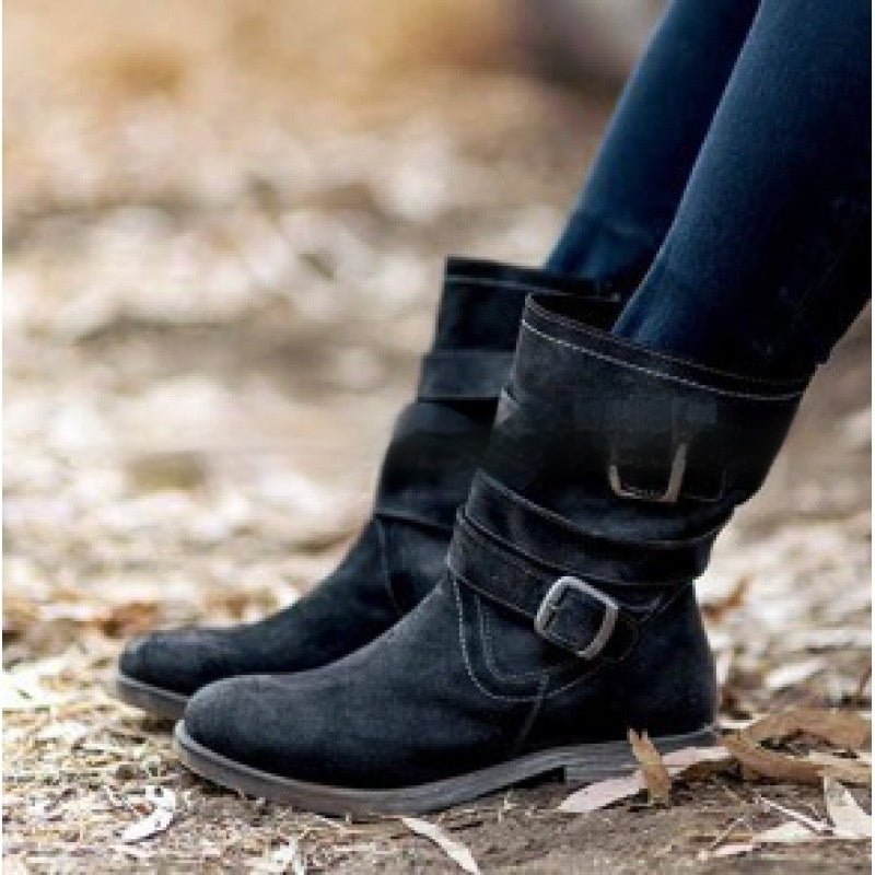 Fashion Autumn New Women's Mid Boots