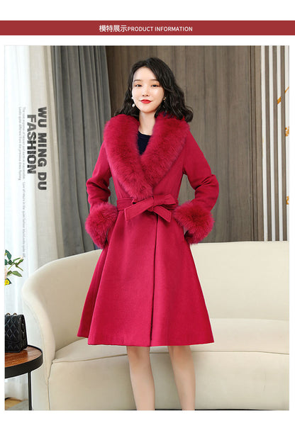 Double-sided Woolen Coat Women's Korean-style Thickened