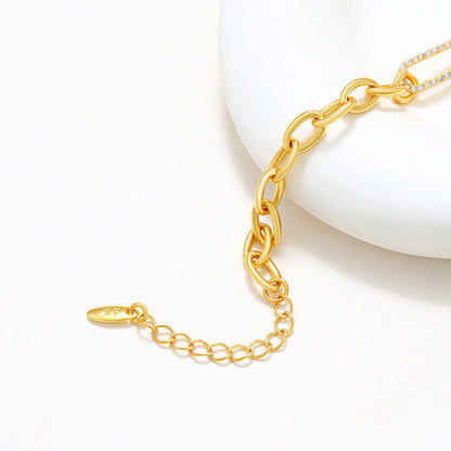 European And American Fashion Metal Thick Chain Bracelet Female Light Luxury Minority