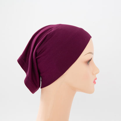 Modal Mercerized Cotton Multicolor Bottoming Hood Jersey Stretch Pile Cap