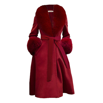 Double-sided Woolen Coat Women's Korean-style Thickened