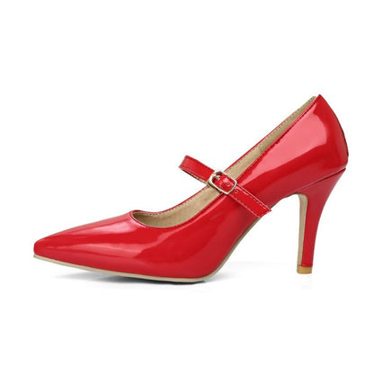 Pointed Toe Low-cut Plus Size High Heel Women's Shoes