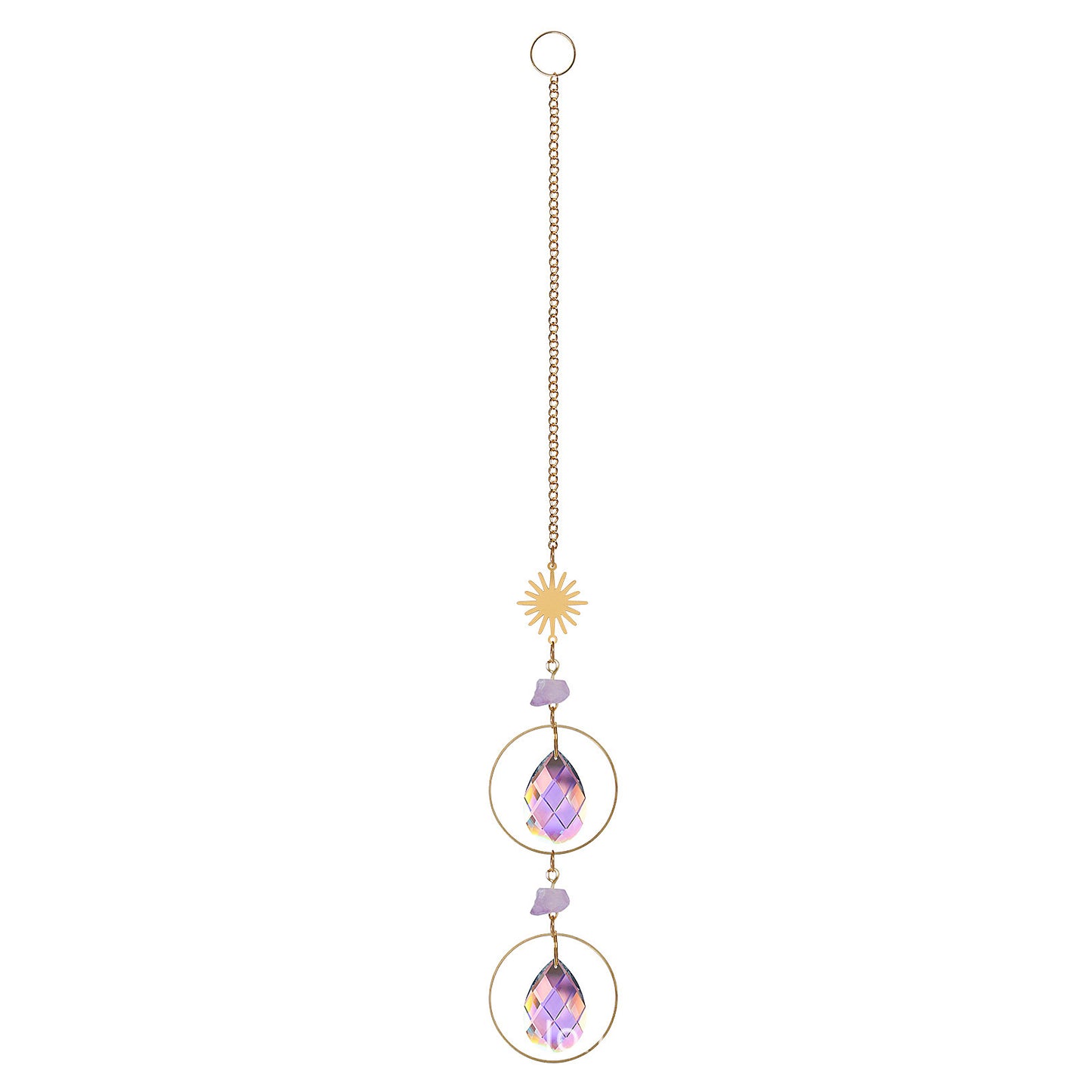 Purple Gravel DIY Crystal Hanging Piece Pendant Lighting