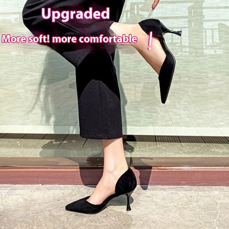 New Stiletto Heel Pointed Black High Heels