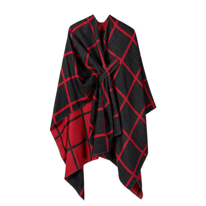 Women's Fashion Gingham Check Warm Scarf