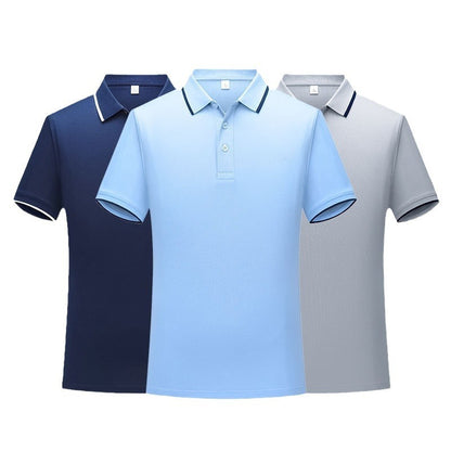 Simple Casual Stand Up Collar Quick Drying Short Sleeved Shirt