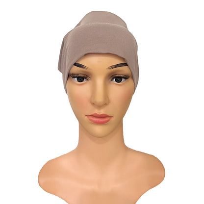 Satin Modal Mercerized Cotton Bottoming Hood Elastic Elastic Lace-up Adjustable Headscarf